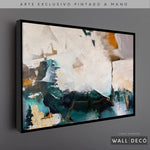 Cargar imagen en el visor de la galería, Arte Pintado a Mano Esmeralda Horizontal