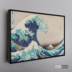 Cargar imagen en el visor de la galería, Cuadro Arte La Gran Ola de Kanagawa Horizontal
