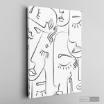 Cargar imagen en el visor de la galería, Cuadro Minimalista Faces Lines