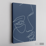 Cargar imagen en el visor de la galería, Cuadro Face Lines Azul Tres
