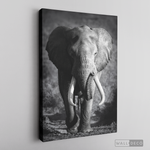 Cargar imagen en el visor de la galería, Cuadro Animales Elefante Real B/N