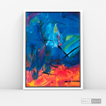 Cargar imagen en el visor de la galería, Cuadro Abstracto Contraste Azul