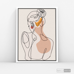 Cargar imagen en el visor de la galería, Cuadro Mujer Line Art