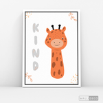 Cargar imagen en el visor de la galería, Cuadro Infantil Jirafa Kind