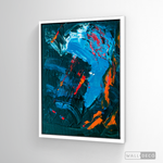 Cargar imagen en el visor de la galería, Cuadro Abstracto Rojo Azul