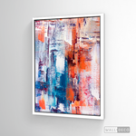 Cargar imagen en el visor de la galería, Cuadro Abstracto Naranja, Blanco y Azul
