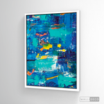 Cargar imagen en el visor de la galería, Cuadro Abstracto Amarillo Azul