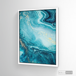 Cargar imagen en el visor de la galería, Cuadro Fluido Abstracto Turquesa