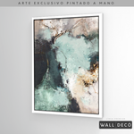 Cargar imagen en el visor de la galería, Arte Pintado a Mano Luz Verde Vertical