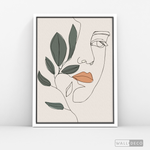Cargar imagen en el visor de la galería, Cuadro Face Line Botánico