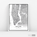 Cargar imagen en el visor de la galería, Cuadro New York Map Blanco
