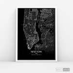 Cargar imagen en el visor de la galería, Cuadro New York Map Negro
