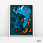 Cargar imagen en el visor de la galería, Cuadro Abstracto Rojo Azul