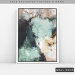 Cargar imagen en el visor de la galería, Arte Pintado a Mano Luz Verde Vertical