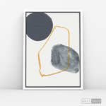 Cargar imagen en el visor de la galería, Cuadro Abstracto Nórdico Azul Dos