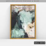 Cargar imagen en el visor de la galería, Arte Pintado a Mano Luz Verde Vertical