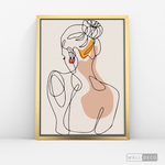 Cargar imagen en el visor de la galería, Cuadro Mujer Line Art