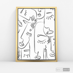 Cargar imagen en el visor de la galería, Cuadro Minimalista Faces Lines