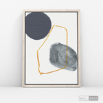 Cargar imagen en el visor de la galería, Cuadro Abstracto Nórdico Azul Dos