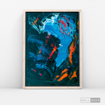 Cargar imagen en el visor de la galería, Cuadro Abstracto Rojo Azul