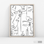 Cargar imagen en el visor de la galería, Cuadro Minimalista Faces Lines