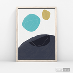 Cargar imagen en el visor de la galería, Cuadro Abstracto Nórdico Azul Tres