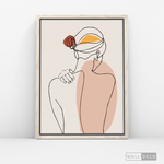 Cargar imagen en el visor de la galería, Cuadro Mujer Line Art Dos