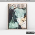 Cargar imagen en el visor de la galería, Arte Pintado a Mano Luz Verde Vertical