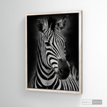 Cargar imagen en el visor de la galería, Cuadro Animales Cebra B/N