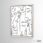 Cargar imagen en el visor de la galería, Cuadro Minimalista Faces Lines