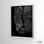 Cargar imagen en el visor de la galería, Cuadro New York Map Negro