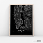 Cargar imagen en el visor de la galería, Cuadro New York Map Negro