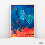 Cargar imagen en el visor de la galería, Cuadro Abstracto Contraste Azul