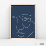 Cargar imagen en el visor de la galería, Cuadro Face Lines Azul Uno