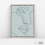 Cargar imagen en el visor de la galería, Cuadro Face Lines Azul Dos