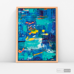 Cargar imagen en el visor de la galería, Cuadro Abstracto Amarillo Azul