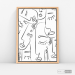 Cargar imagen en el visor de la galería, Cuadro Minimalista Faces Lines