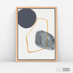 Cargar imagen en el visor de la galería, Cuadro Abstracto Nórdico Azul Dos