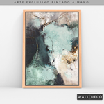 Cargar imagen en el visor de la galería, Arte Pintado a Mano Luz Verde Vertical