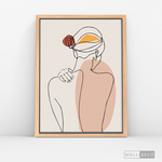 Cargar imagen en el visor de la galería, Cuadro Mujer Line Art Dos