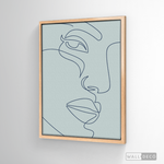 Cargar imagen en el visor de la galería, Cuadro Face Lines Azul Dos