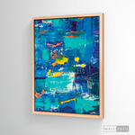 Cargar imagen en el visor de la galería, Cuadro Abstracto Amarillo Azul