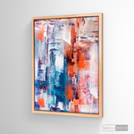 Cargar imagen en el visor de la galería, Cuadro Abstracto Naranja, Blanco y Azul