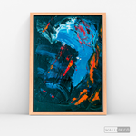 Cargar imagen en el visor de la galería, Cuadro Abstracto Rojo Azul