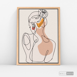 Cargar imagen en el visor de la galería, Cuadro Mujer Line Art