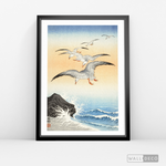 Cargar imagen en el visor de la galería, Cuadro Aves Gaviotas Japón