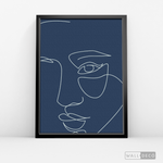 Cargar imagen en el visor de la galería, Cuadro Face Lines Azul Uno

