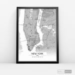 Cargar imagen en el visor de la galería, Cuadro New York Map Blanco