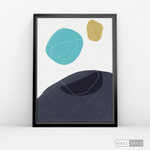 Cargar imagen en el visor de la galería, Cuadro Abstracto Nórdico Azul Tres