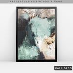 Cargar imagen en el visor de la galería, Arte Pintado a Mano Luz Verde Vertical